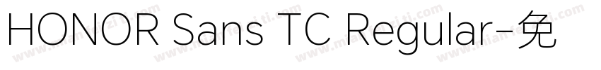 HONOR Sans TC Regular字体转换